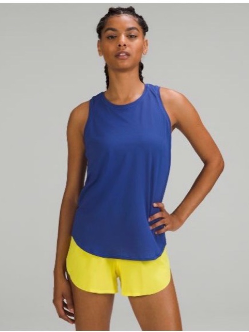 lululemon Racerback Tank Top - high neck running and training Sz8 -Psychic